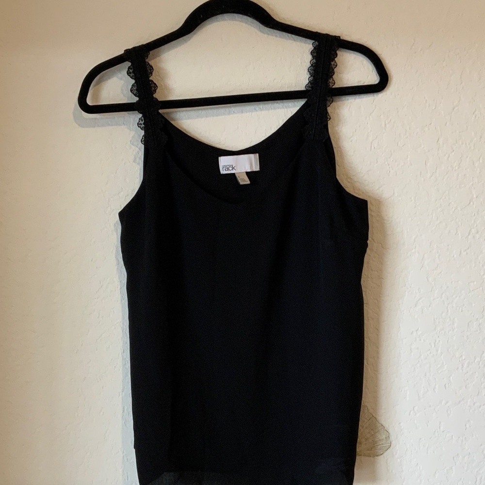 Black Camisole with Lace Straps
